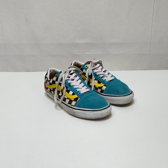 Vans Old Skool "Crazy Checks" Skateboarding Sneakers 721454 Men’s 6.5 Women’s 8 - Picture 1 of 9